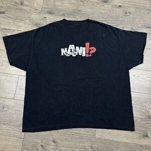 Vintage Y2K Nani Anime Shirt Adult 2XL Black‎ Japanese